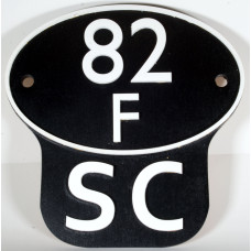 BR Locomotive Shed Plate - Self Cleaning.